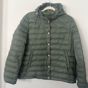 Bernardo Olive Down Blend Women’s Packable Puffer Jacket L